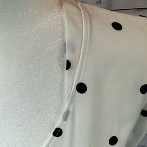 NWT RW&CO. White & Blue Polka Dot Shirt - M